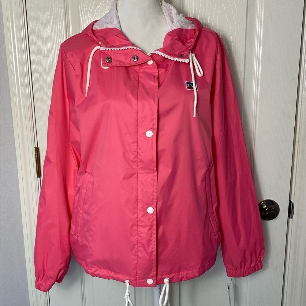 Levi's Pink Hooded Windbreaker Jacket